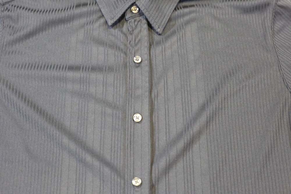 Metropolitan View Short Sleeve Textured Pinstripe Button Down Shirt - Picture 2 of 7